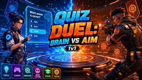 Quiz Duel: Brain vs Aim — FN Maps Stats